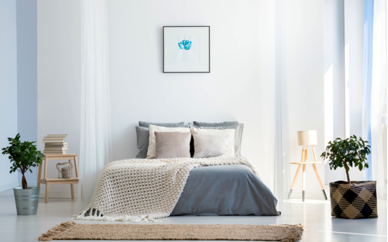 Grey and White Bedroom Color