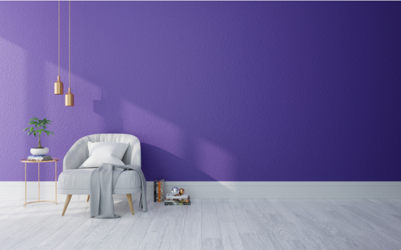 Purple and Grey Living Room