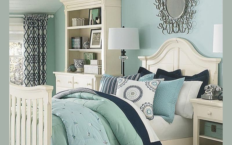  Denim Blue and Mint Bedroom Color