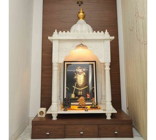 complete marble puja unit