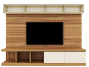 TV Cabinet With Storage – Natural & Off-White Finish - In Kolkata