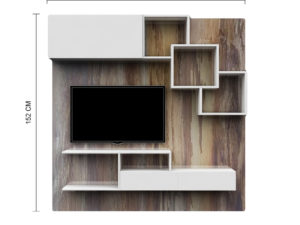 TV Unit With Storage– Oak & White Finish In Kolkata