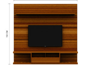 TV Unit With Storage – Rustic Cinnamon Finish in kolkata